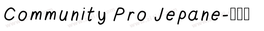 Community Pro Jepane字体转换